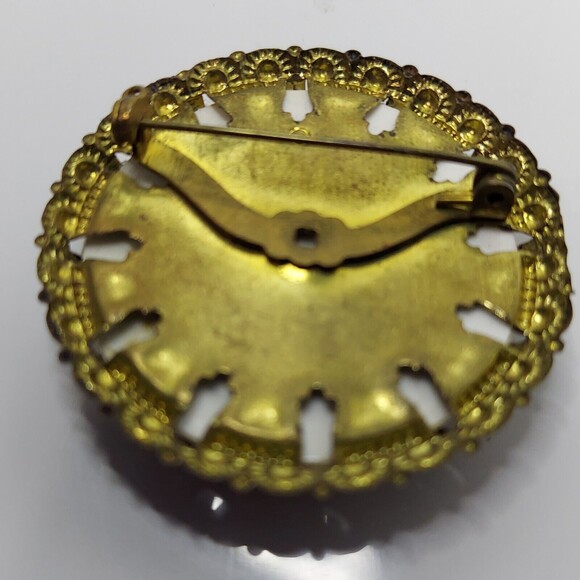 Mid Century Courting Couple Brooch Pin 1.75" - Picture 4 of 6